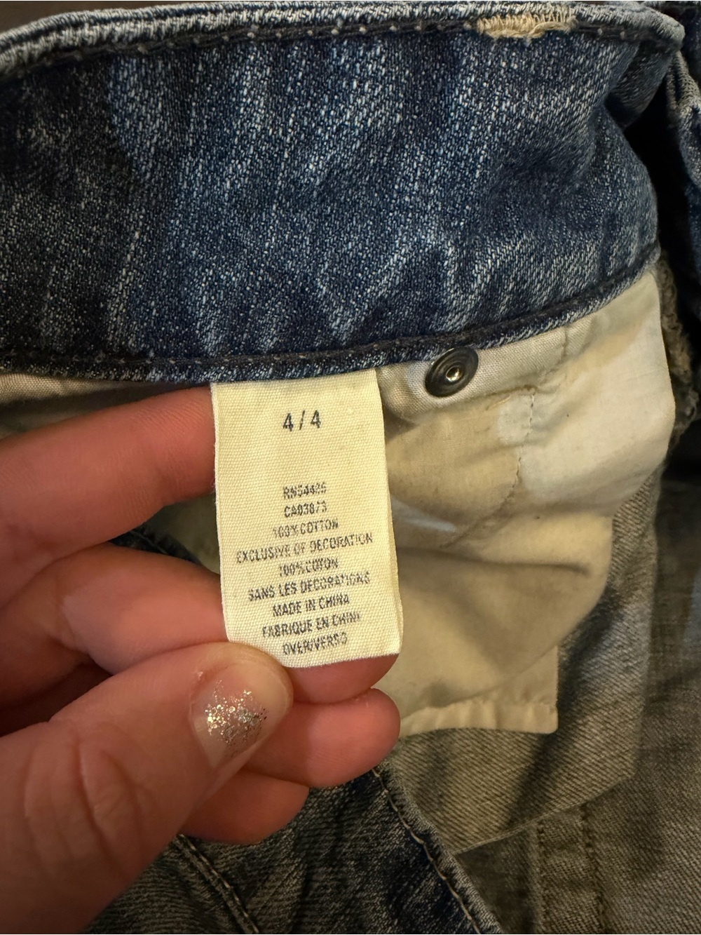 Y2k American Eagle Jean Women’s Shorts Sizez 4/4 Low Rise Blue Denim Cutoffs - Picture 5 of 5